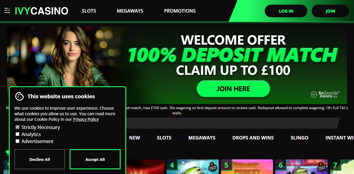Ivy Casino Desktop screenshot